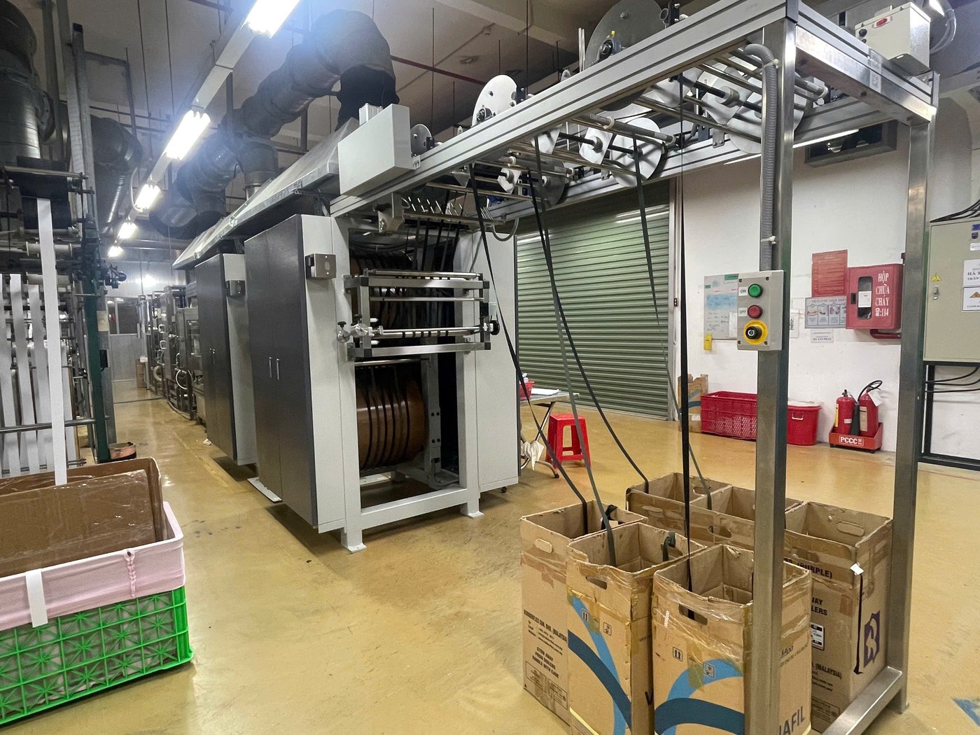 Finishing and setting machine